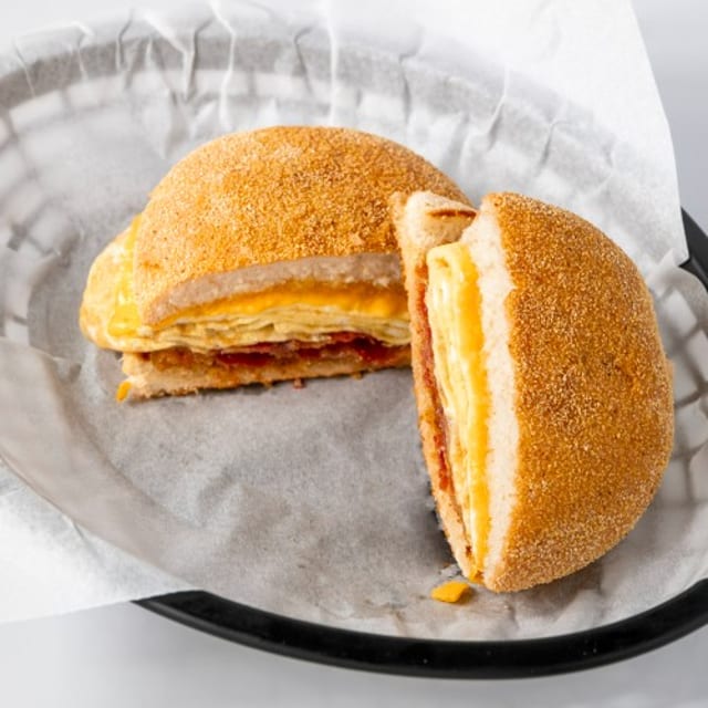 2. Croissant, English Muffin or Bun with Egg and Cheese.